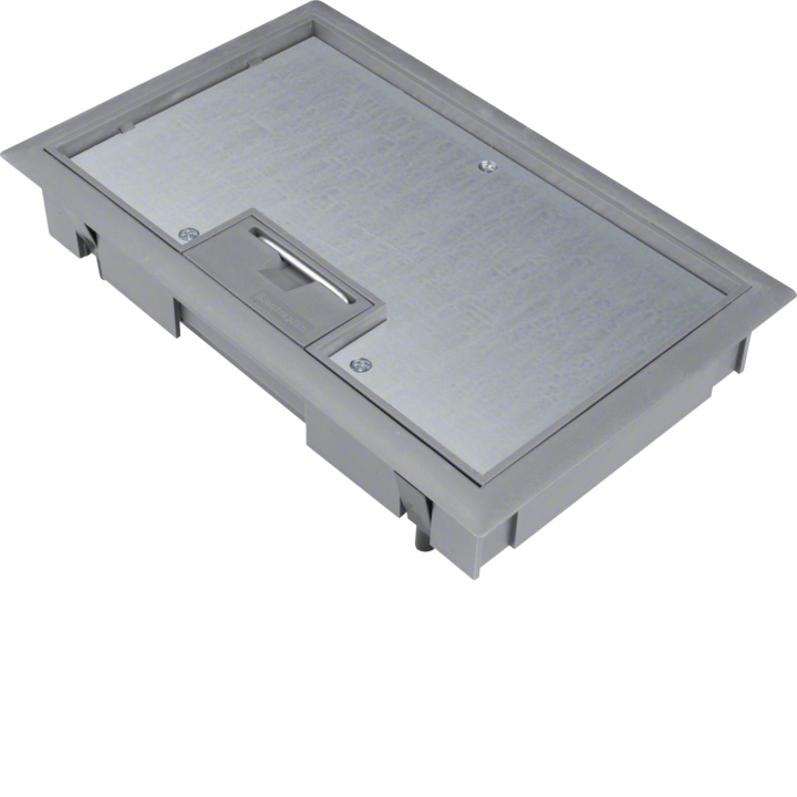 Hager KDE04087011 eņģu pārsegs E04 grīdas kastei, 12mm, gaiši pelēks