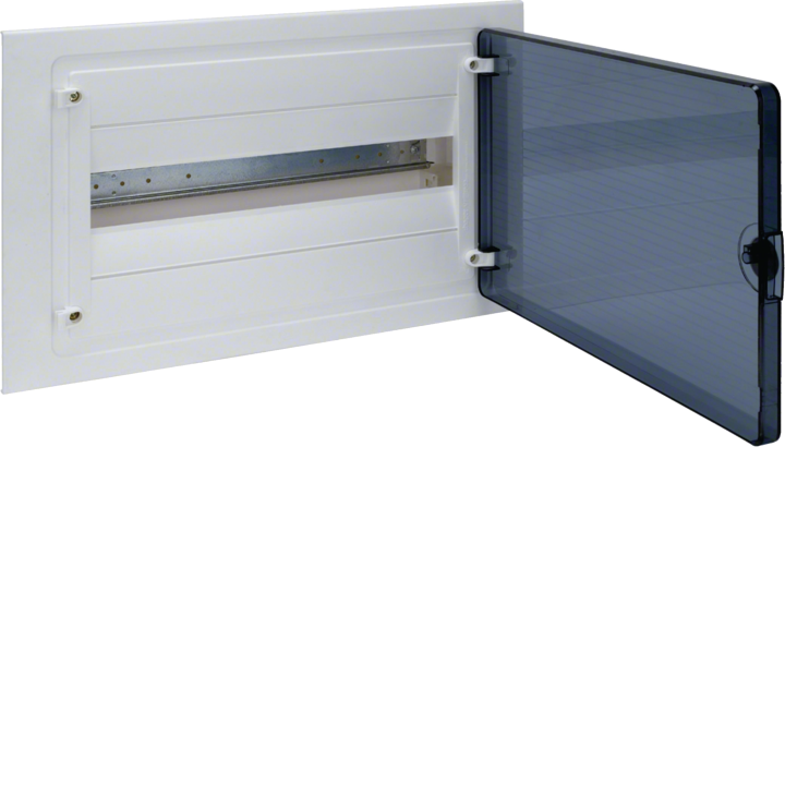 Hager VF118TD Flush-Mounted Distribution Board, 18 Modules, Transparent Door, IP30