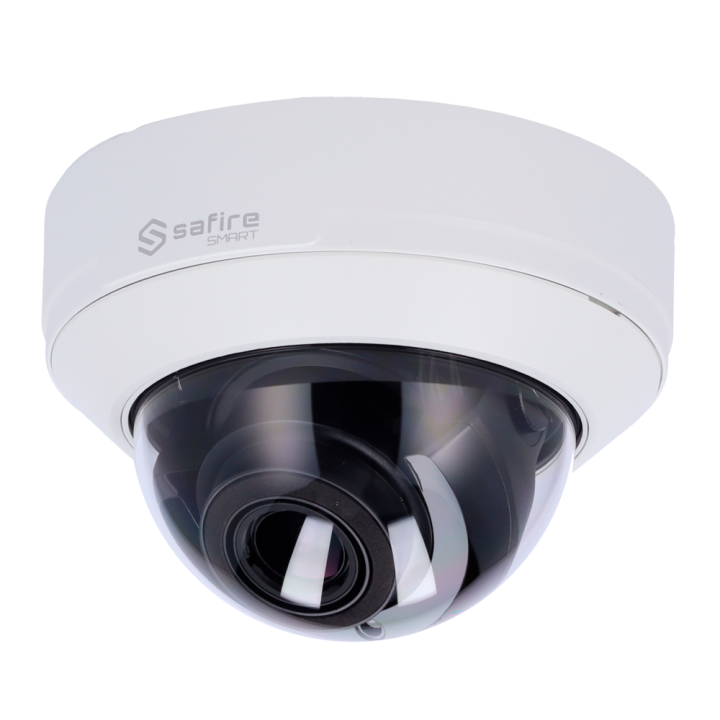 SAFIRE SMART SF-IPD540ZA-4I1 4MP IP67 kupolinė IP kamera su PoE, „Wi-Fi“, „Varifocal“ objektyvu, IR 50 m, įmontuotu mikrofonu
