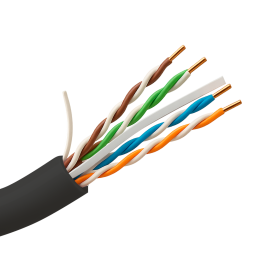 UNIVIEW UV-UTP6-305-BC-OUTDOOR Cat6 U/UTP Solid Bare Copper Bulk Cable 305m Black