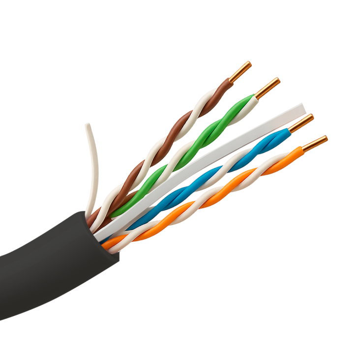 UNIVIEW UV-UTP6-305-BC-OUTDOOR Cat6 U/UTP Solid Bare Copper Bulk Cable 305m Black