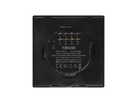 Smart Switch WiFi + RF 433 Sonoff T3 EU TX (3 kanāli)