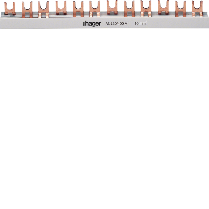 Hager KDN363B Insulated Busbar 3P 63A 10mm² Fork