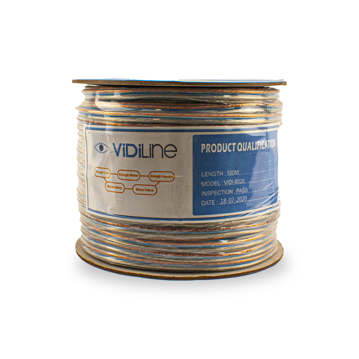 Кабель для громкоговорителей VidiLine VIDI-KAB-GŁ-0,5CU, 2x0.5мм OFC Ultra, 1 метр