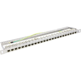VidiLine R19-PP24-KAT6A Patch Panel 19" Cat. 6A 0.5U 24-Port Keystone Metal