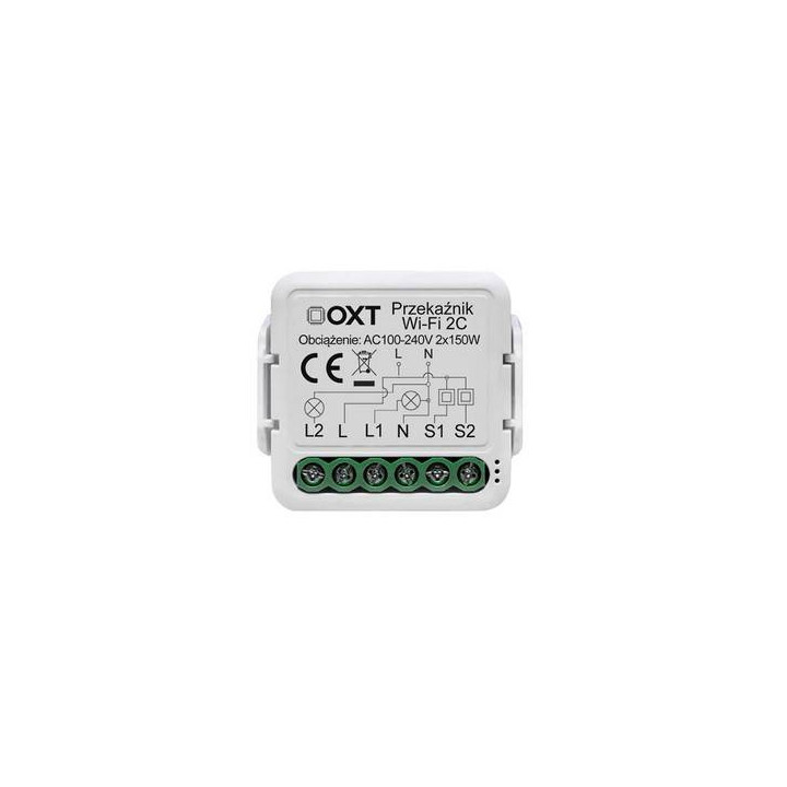 OXT mini relės 2 grandinės WiFi modulis TUYA