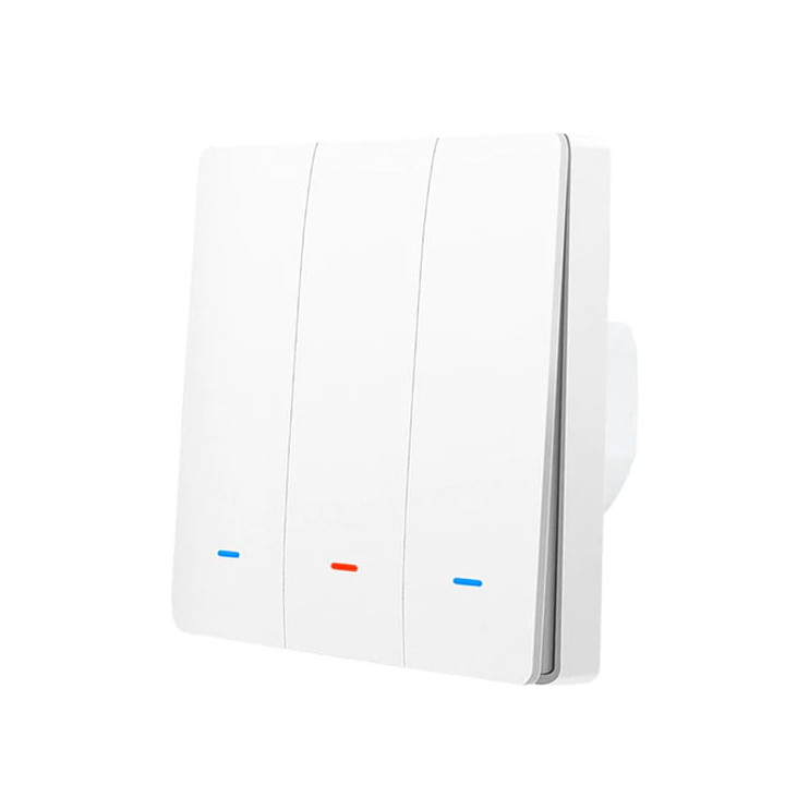 Smart Light Switch 3 Channels EM Series White ZigBee TUYA