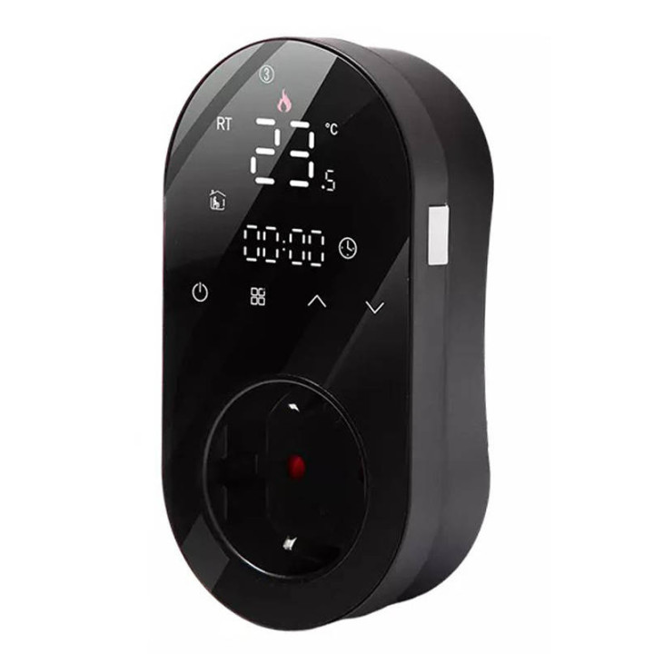 Tuya Smart WiFi Thermostat Socket 16A Black