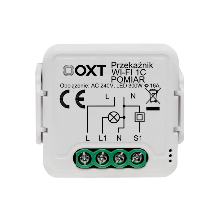 Модуль OXT, реле 1, измерение цепи 16А WIFI TUYA