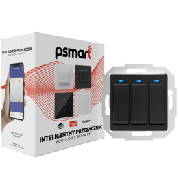 PSMART Переключатель 3 цепи RM Черный ZigBee TUYA