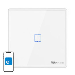 SONOFF T2 EU 1C RF (86 tipo) RF 433MHz belaidis sieninis skydelis, 1 grupė