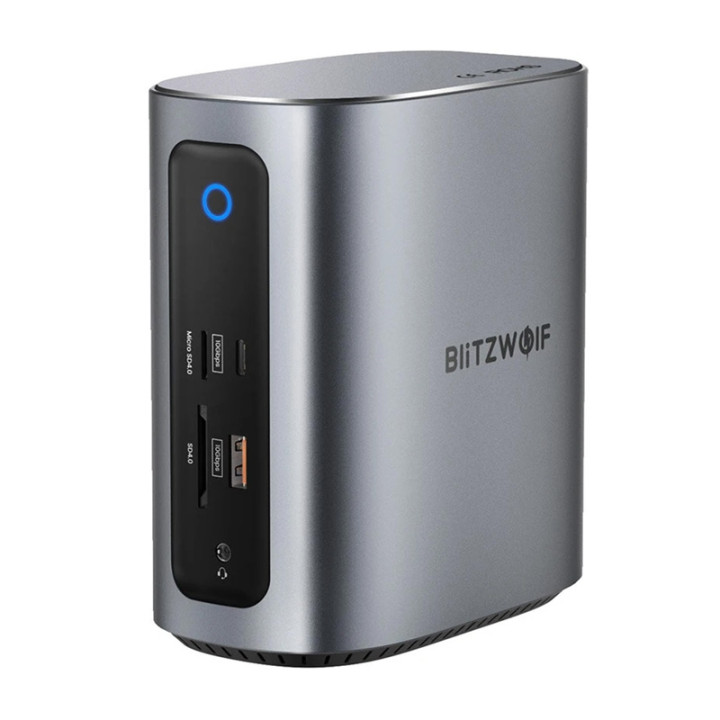 Статическая документация 17w1 Blitzwolf BW-TH15 2xHD+DP+4xC+3xUSB 3.0+USB 3.1+C 3.2+C PD+RJ45+micro SD+SD+3,5 мм Аудио
