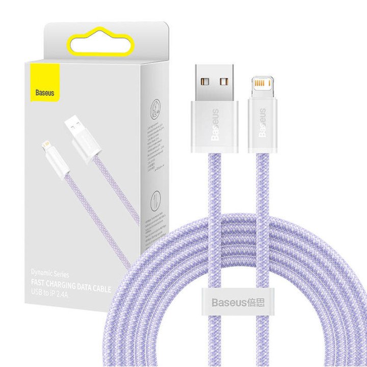 Baseus Dynamic Cable USB to Lightning, 2.4A, 2m (Purple)