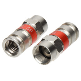 Compression F Connector F/ZAC-RG59/MSR for RG59 Coaxial Cable