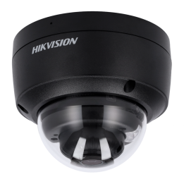 HIKVISION PRO DS-2CD2147G2-LSU(2.8mm)(C)BLACK 4MP Outdoor Dome IP Camera with PoE, IP67, White Light, 2.8mm
