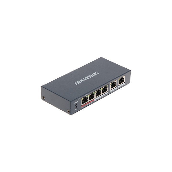 PoE-коммутатор Hikvision DS-3E0106P-E/M на 4 порта