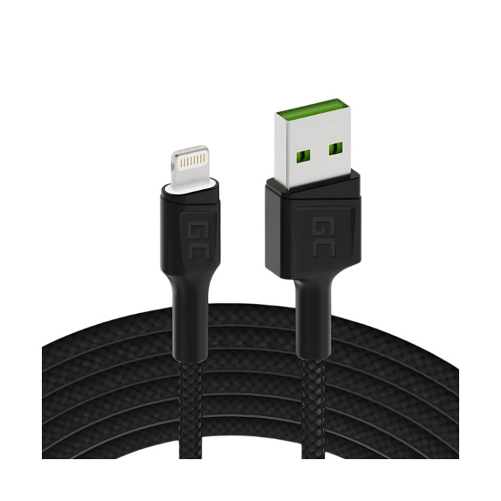 Green Cell KABGC05 USB-A uz Lightning kabelis 1,2 m - ātra uzlāde un datu sinhronizācija iPhone/iPad