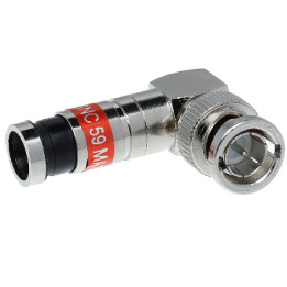 BNC-WK/ZAC-RG59 Right Angle BNC Plug for RG59 Cable