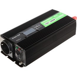 Green Cell INV/12P500/LCD-GC 500W 12V Pure Sine Wave Inverter with LCD Display