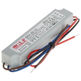 12V/2A/GPV Power Supply 24W IP67