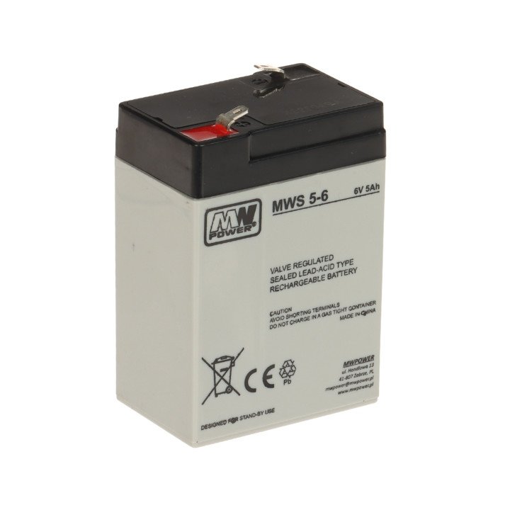 6V/5AH-MWS MW POWER Battery 6V 5Ah
