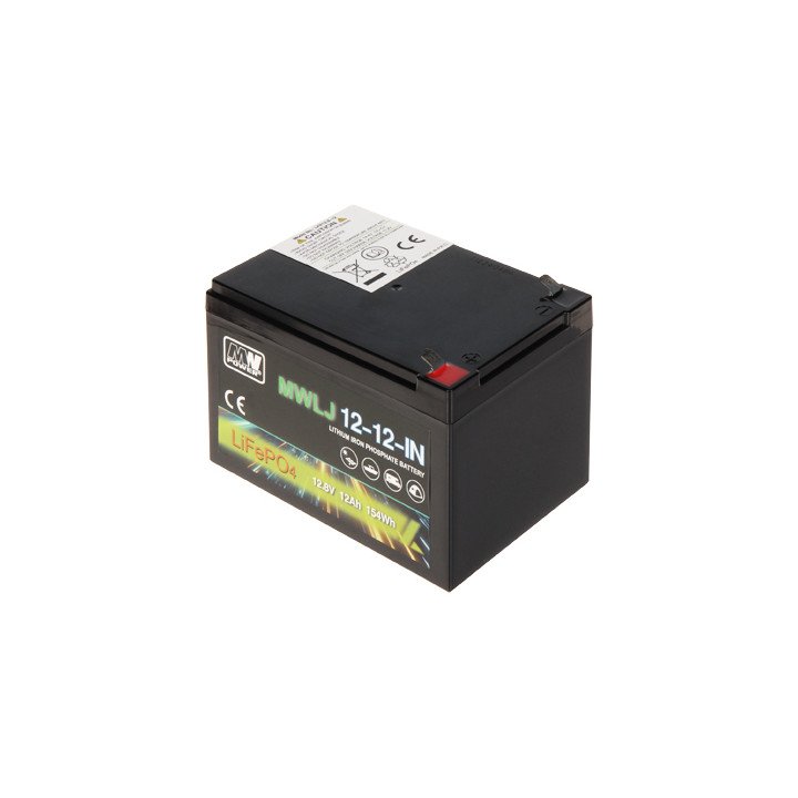 MW Power 12.8V/12AH/LIFEPO4-MWLJ LiFePO4 Battery 12.8V 12Ah