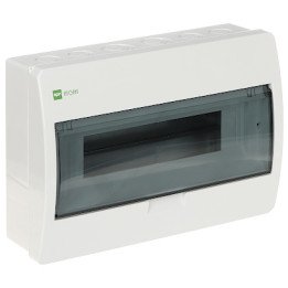 ELEGANT-1X12/NT/W/EPN Elektro-Plast 12-Module Surface-Mounted Distribution Board White IP40