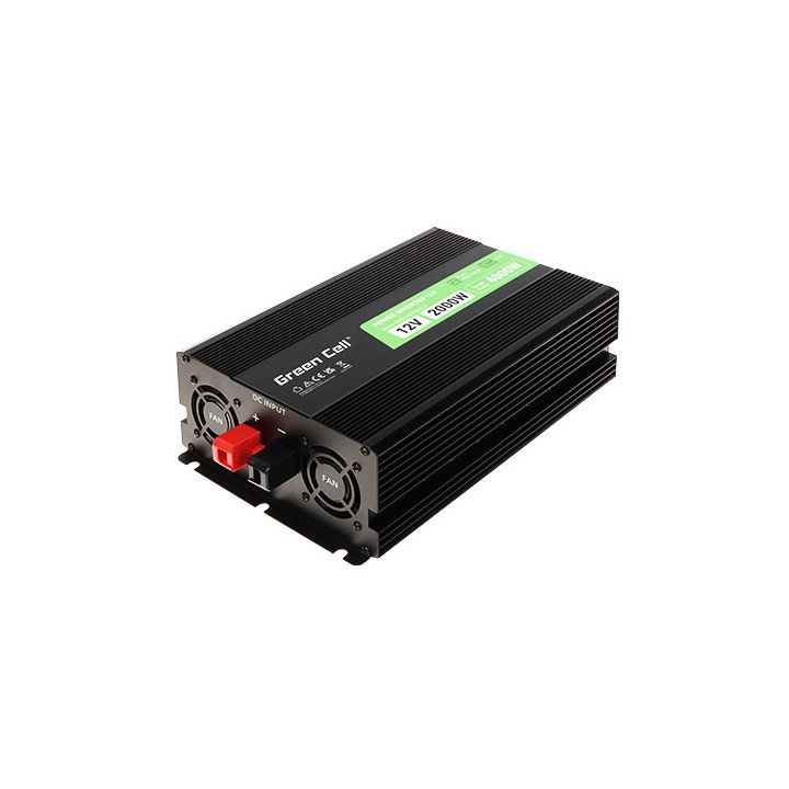 Green Cell INV/12P2000/LCD-GC 2000W 12V Pure Sine Wave Inverter with LCD Display