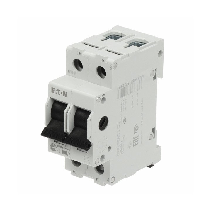 EATON HIS-100/2 Single-Phase Isolator Switch 100A