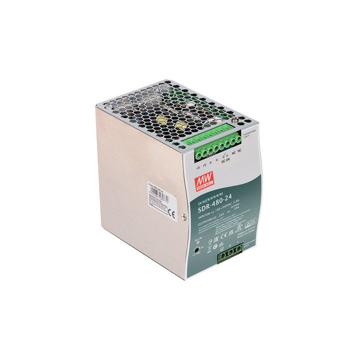 SDR-480-24 MEAN WELL 480W 24V DC DIN Rail Power Supply