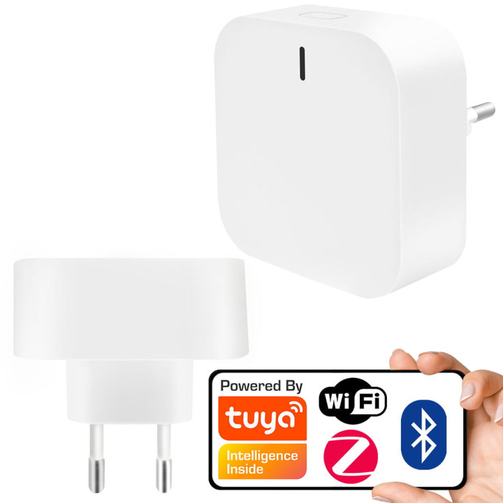 Mini vārtejas sadales paneļa spraudnis līdz 50 ierīcēm vienlaikus ZigBee WiFi TUYA