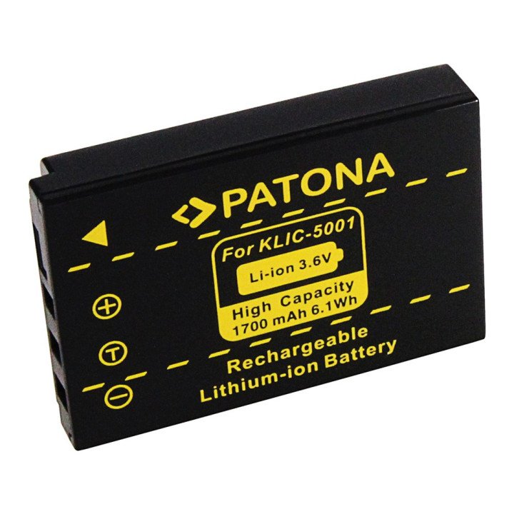 Patona PT1061 Battery Kodak KLIC 5001 1700mAh Li-Ion