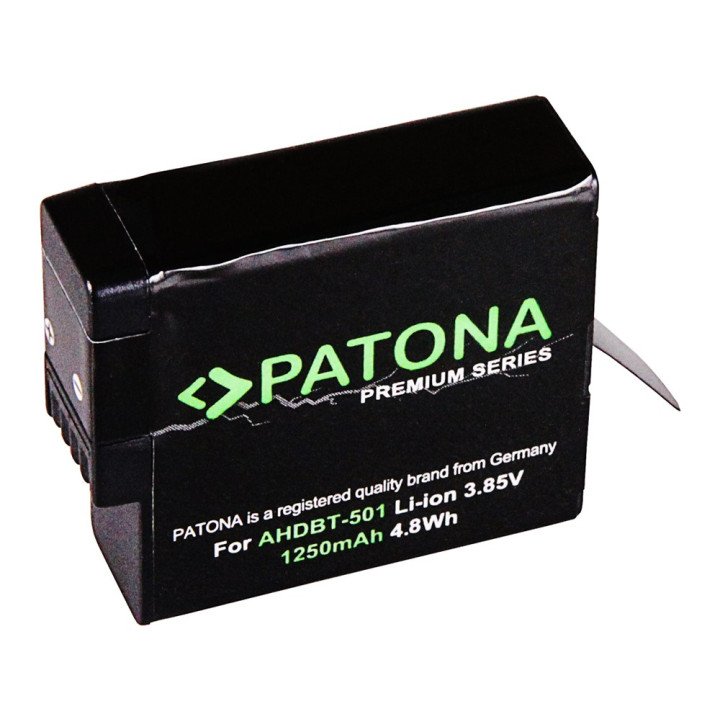 Patona PT1268 Replacement Battery for GoPro Hero 5/6/7/8 – 1250mAh Li-Ion Premium