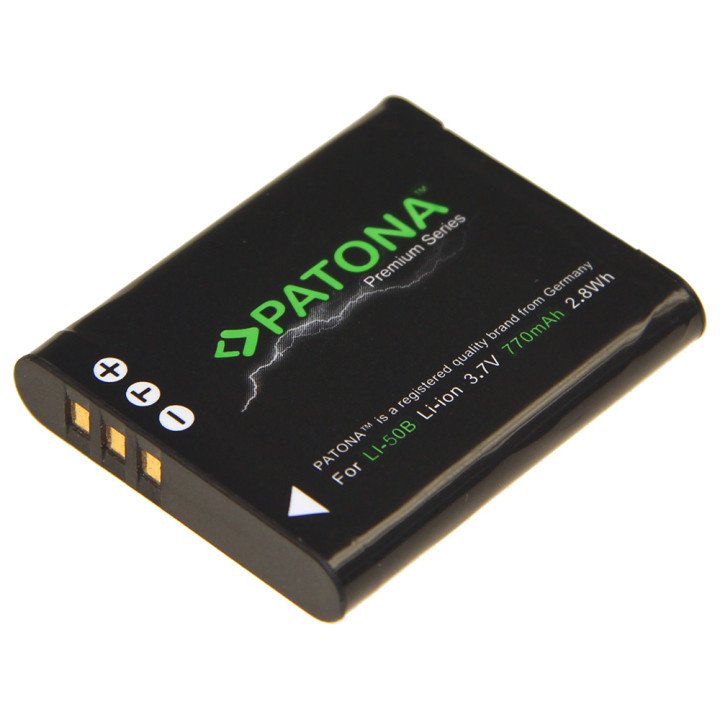 Patona PT1199 Battery Olympus Li-50B 770mAh Li-Ion Premium