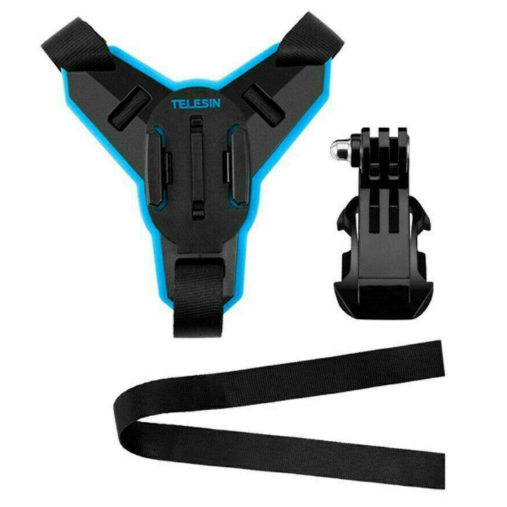 Telesin GP-HBM-MT7 Motorcycle Helmet Chin Mount + J-Hook for Sports Cameras