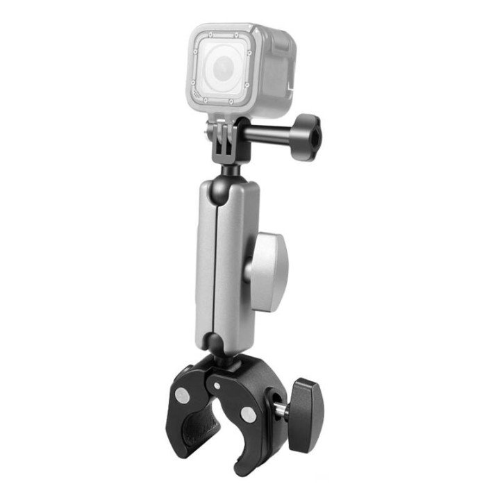 PULUZ PU867B Motorcycle Mount for Sports Cameras (DJI, GoPro, Insta360) – Black