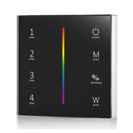 RGB RF -kaukosäädin, 4 vyöhykettä, musta paneeli TUYA SD -sarja