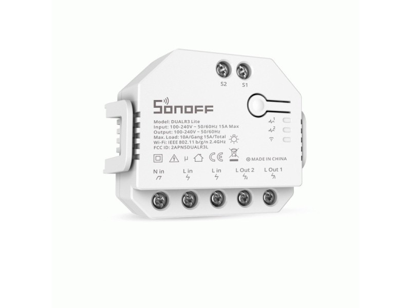 Viedais Wi-Fi slēdzis WiFi Sonoff Dual R3 Lite