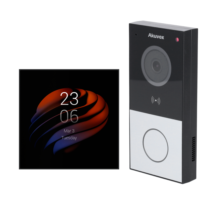 AKUBELA AK-KIT-E12PS51-POE IP domofono rinkinys su Wi-Fi, Zigbee ir PoE – išmaniųjų durų stotis namų asistentui