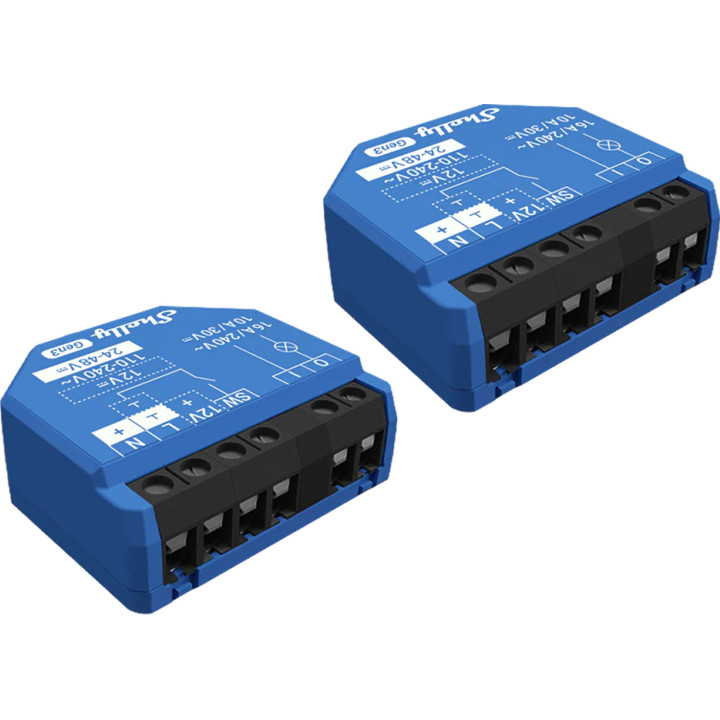 Shelly 1 Gen3 x2 Wi-Fi Bluetooth