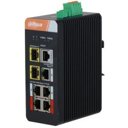 DAHUA IS4207-4GT-120 Industrial Switch, 5 Ports + 2 SFP, PoE