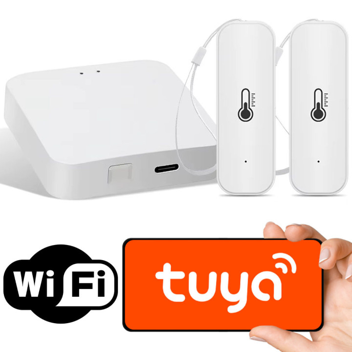 Nutikas temperatuuri- ja niiskusanduri komplekt WiFi TUYA