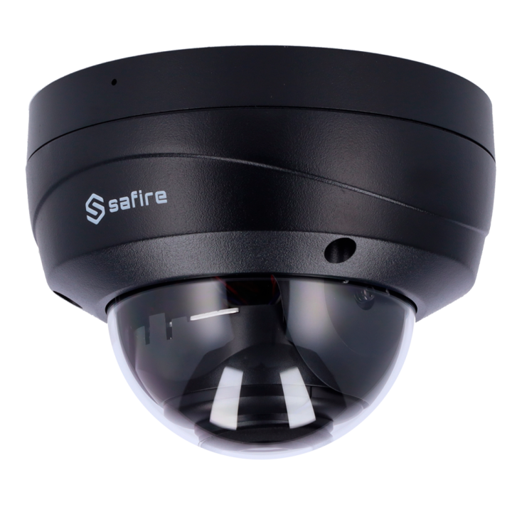 SAFIRE SF-IPD820WA-4E-BLACK 4MP lauko kupolinė IP kamera su PoE ir Wi-Fi, IP67, 30 m IR, 2,8 mm objektyvas, įmontuotas mikrofona