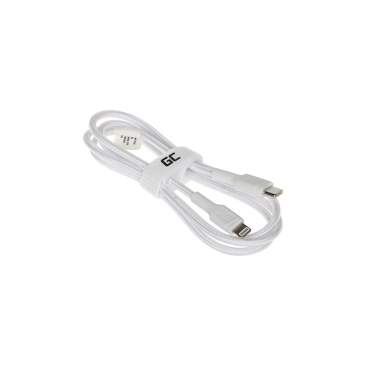 Green Cell KABGC07W USB-C to Lightning Cable 1 m