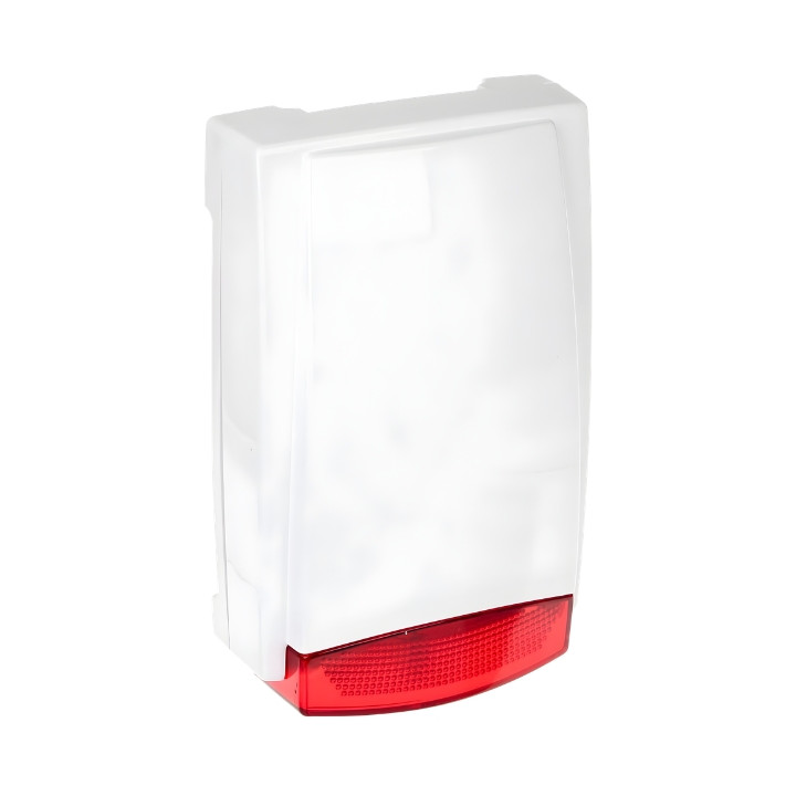 DELTA Hälytin MR-100R-S ulkosireeni – valkoinen, turvahälytyssignaalilaite kotiin ja yrityksille
