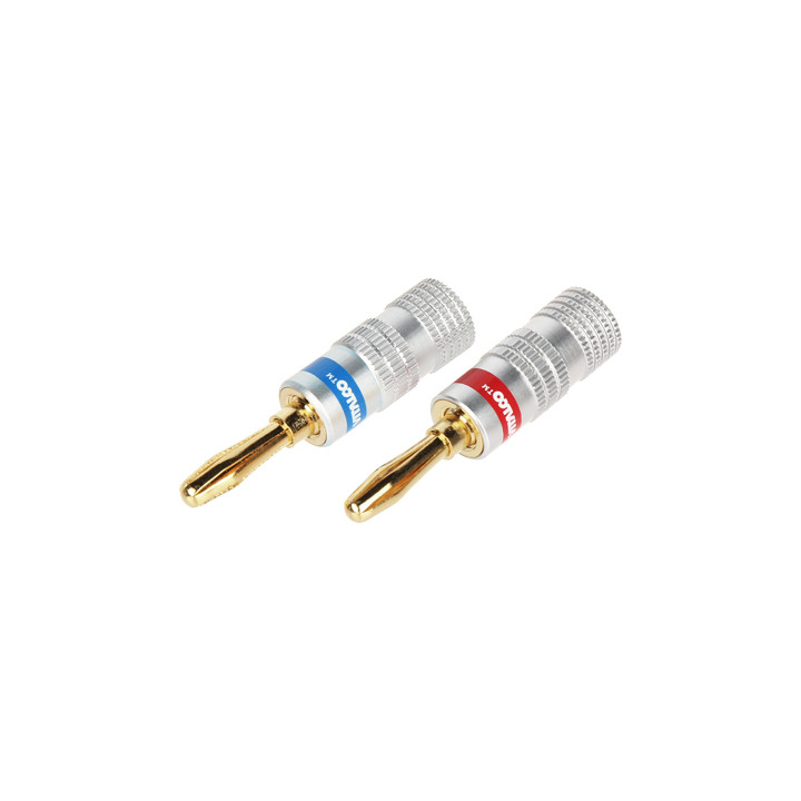 PAAR BANAANI TÜÜPI PIstikuid BAN-PLUG-HQ RED + BLUE VITALCO