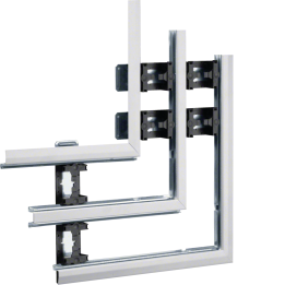 Hager BKIS 25 plakana leņķa stiprinājums, 2x80 mm vāks, tērauds, RAL 9016
