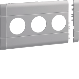 Hager GB100307035 3 grupu ligzdas priekšējā plāksne, BRH 100, pelēka