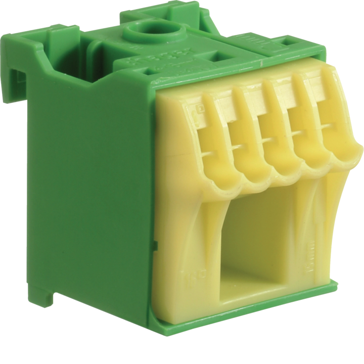 Hager KN06E Ground / PE Terminal, 6 mm², 1P, 16A, 400V