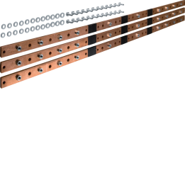 Шина Hager UM10M, универсальная, 40x10мм, 6 секций